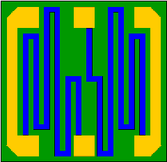 isolated sual silicon resistor layout